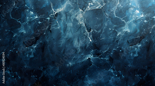 Black blue abstract grunge texture background. Toned cracked concrete wall marble background. Generative AI.