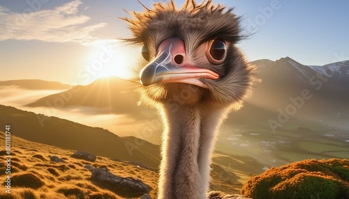 portrait of an ostrich ostrich head closeup portrait of an ostrich ostrich head close up