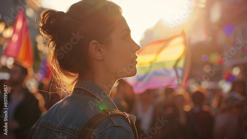 woman at pride festival.
