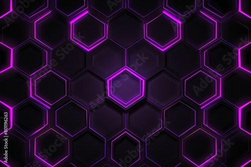vector, simple wallpaper of subtle octagons with a thin neon purple banner