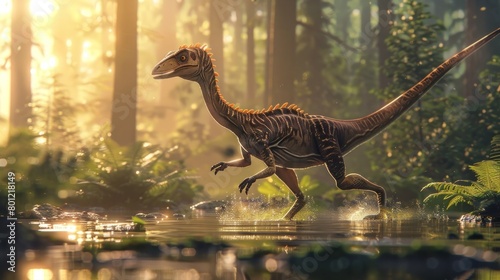 Deinonychus Rendering Intricate D of a Swift Jurassic Predator
