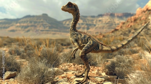 Vibrant D Rendering Brings Oviraptor to Life in a Colorful Display of Prehistoric