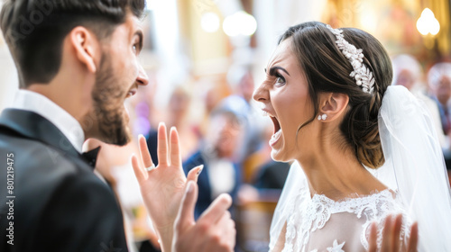 Argument and accusations of cheating during wedding ceremony leading to marriage annulment