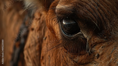 Macro shot of a camel