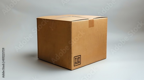 Straightforward and Uniform Cardboard Box in Soft Lighting