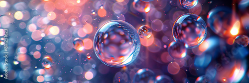 Colourful Bubbles Floating on Screen