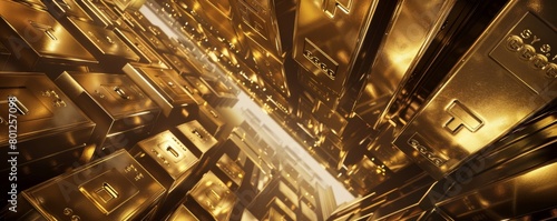 Vast collection of gold bars showcasing wealth, security, and investment