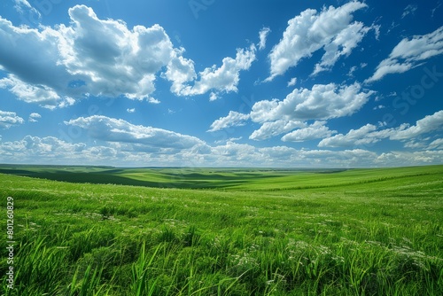 Grassland under the blue sky
