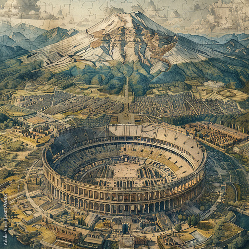 Aerial views of legendary landmarks including Mount Fuji and the Colosseum
