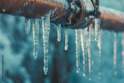 Generative ai on theme of beautiful transparent icicles for design natural abstract background