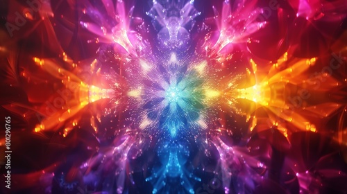 colorful fireworks explode mystic kaleidoscope against a night sky in a dazzling celebration