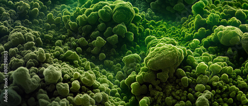 vista microscópica de algas verdes - Papel de parede 