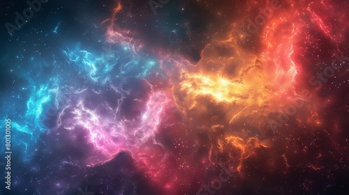 abstract light vibrant multi colored mystic galaxy background design