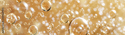 Sparkling Champagne Bubbles: Close-Up of Shimmering and Textured Champagne Bubbles in Celebration