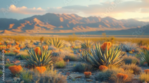 Transport viewers to the wild beauty of desert landscapes with an image featuring Dasylirion, its spiky leaves and architectural form adding a touch of drama and intrigue to the arid terrain.