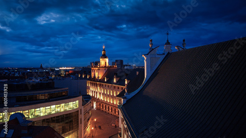 Evening view of the University of Wrocław, Poland.