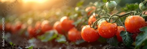 Abundant tomato harvest in greenhouse