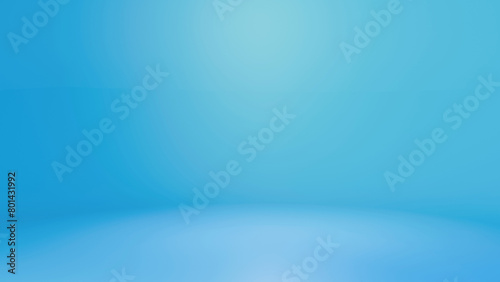Abstract empty sky blue studio background. Scene for advertising, showcase, presentation, cosmetic ads, website, banner, fashion. Illustration. Product display. 3D room.