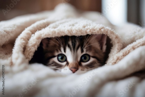 'out looks little indoors kitten blanket cute cat animal pet domestic indoor beautiful adorable comfort felino bed home care cosy fluffy close eye soft baby children fur comfortable lying mammal'