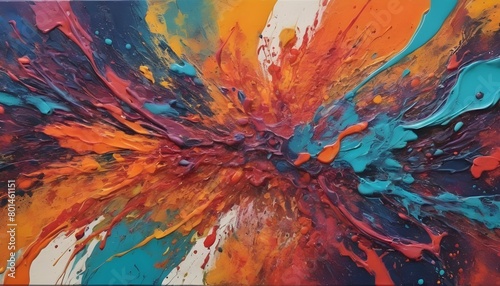 Vibrant Abstract Painting With Bold Brushstrokes Upscaled 4