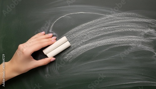 chalk rubbed out on blackboard background