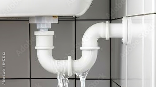 leaking white plastic pipe Generative AI