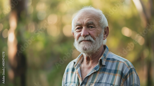 Retrato de um homem velho ao ar livre