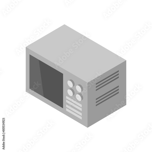 Isometric microwave oven