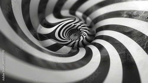 hypnotic spirals, vertigo geometric illusion, rotating stripes pattern modern illustration.