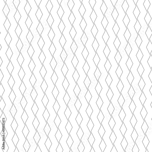 Zigzag lines background. Jagged stripes motif. Triangular waves ornament. Curves image. Linear backdrop. Digital paper, textile print, web design. Seamless pattern.