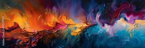 a painting of a colorful abstract background