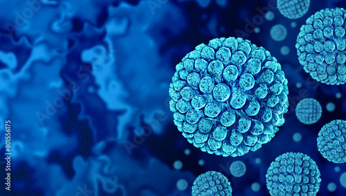 Norovirus virus outbreak or Norwalk viral infection as a contagious pathogen causing gastroenteritis or stomach flu or influenza resulting in vomiting diarrhea nausea symptoms.