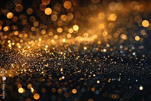 Golden Glitters Sparkling on a Dark Sophisticated Background