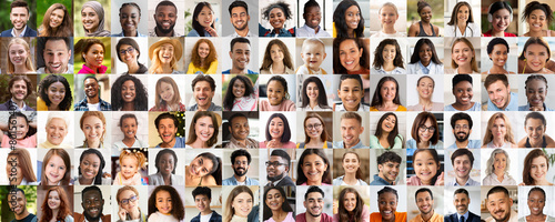 A portrait collage emphasizing diversity, showcasing a wide range of people from different backgrounds in a united display