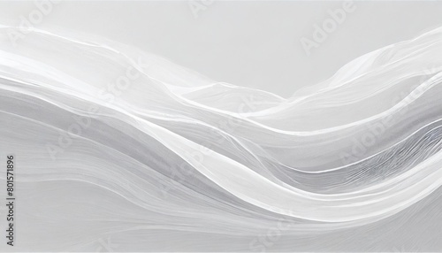 flowing designed horizontal banner with white smoke lavender and light gray colors dynamic curved lines with fluid flowing waves and curves