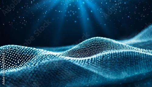 abstract waving particle technology background design abstract wave moving dots flow particles hi tech and big data background design for brochures flyers magazine business card generative ai
