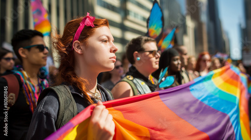 In the heart of the urban landscape, transgender individuals and their supporters rally together, their colorful banners and spirited chants a testament to the power of unity and v
