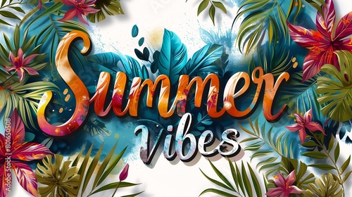closeup sign flowers leaves summer vibrancy vector bad vibes graphics call now dress border thick layers rhythms