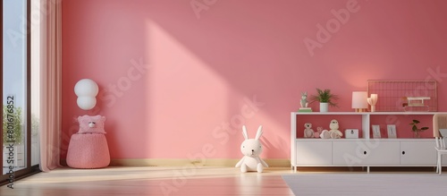 Children's Room Interior with Full Pink Theme 🛏️🎨 | Vibrant and Playful Kids' Bedroom Design