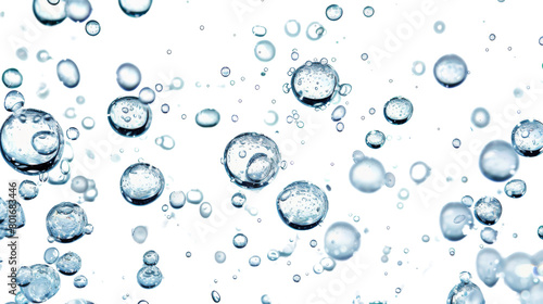 Bubbles in water transparent background