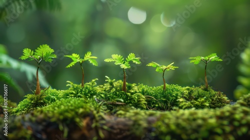 mossy micro forest, small plants