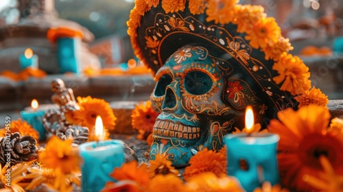 Mexican Day of the Dead Offering: Traditional Representation