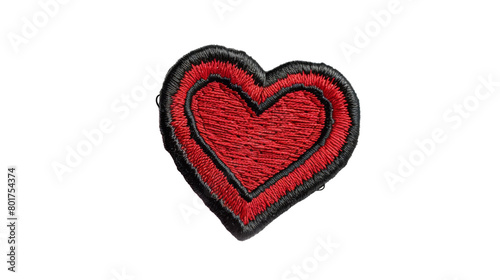 heart embroidered patch badge