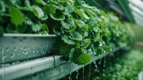 Macro shot of a rainwater harvesting system, sustainable living and cost-saving