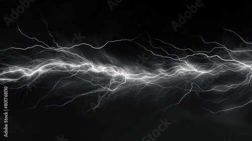 lightning, curve ray lights, black background