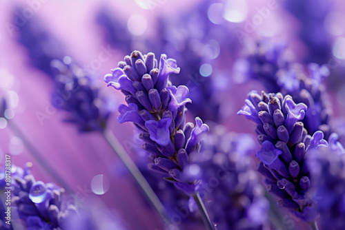 Dreamy Lavender Close up in Soft Purple Tones