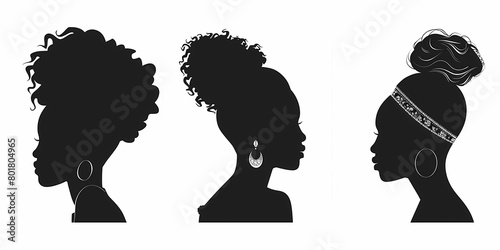 silhouette profiles of African American women