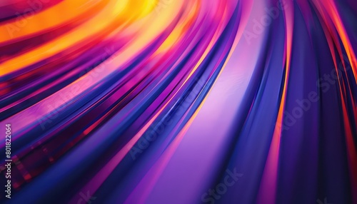 background with blue and purple stripes, in the style of light and space movement, rollerwave, colorful curves, photo taken with nikon d750, precisionist art, night photography, light orange
