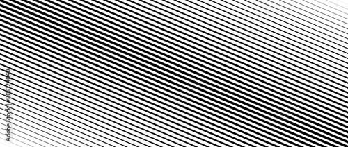 Oblique line halftone gradient texture. Fading diagonal stripe gradation background. Black Slant linear pattern backdrop. Thin to thick stripe vanish backdrop for overlay, print, cover. Vector texture