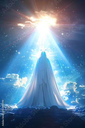 Glorious mother Mary in heaven
